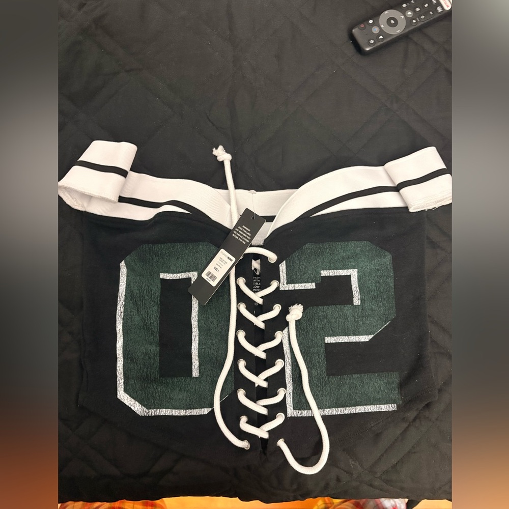 BRAND NEW - Fashion Nova Black and White Striped Top